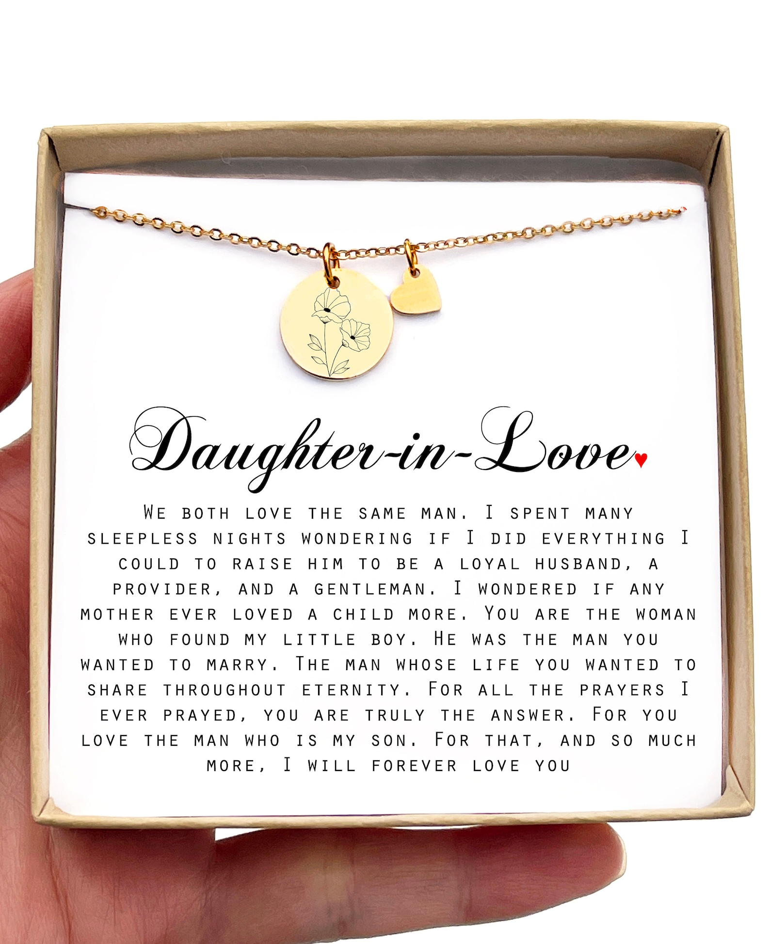 Personalized To Daughter Heart Acrylic Photo Panel with Light Base - Gift Idea For Daughter - I'm Always Here For You