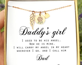 DADDY'S GIRL Loss of father memorial Gifts Loss of father gift Grief Gift Sympathy Dad remembrance Necklace personalized mothers day gift