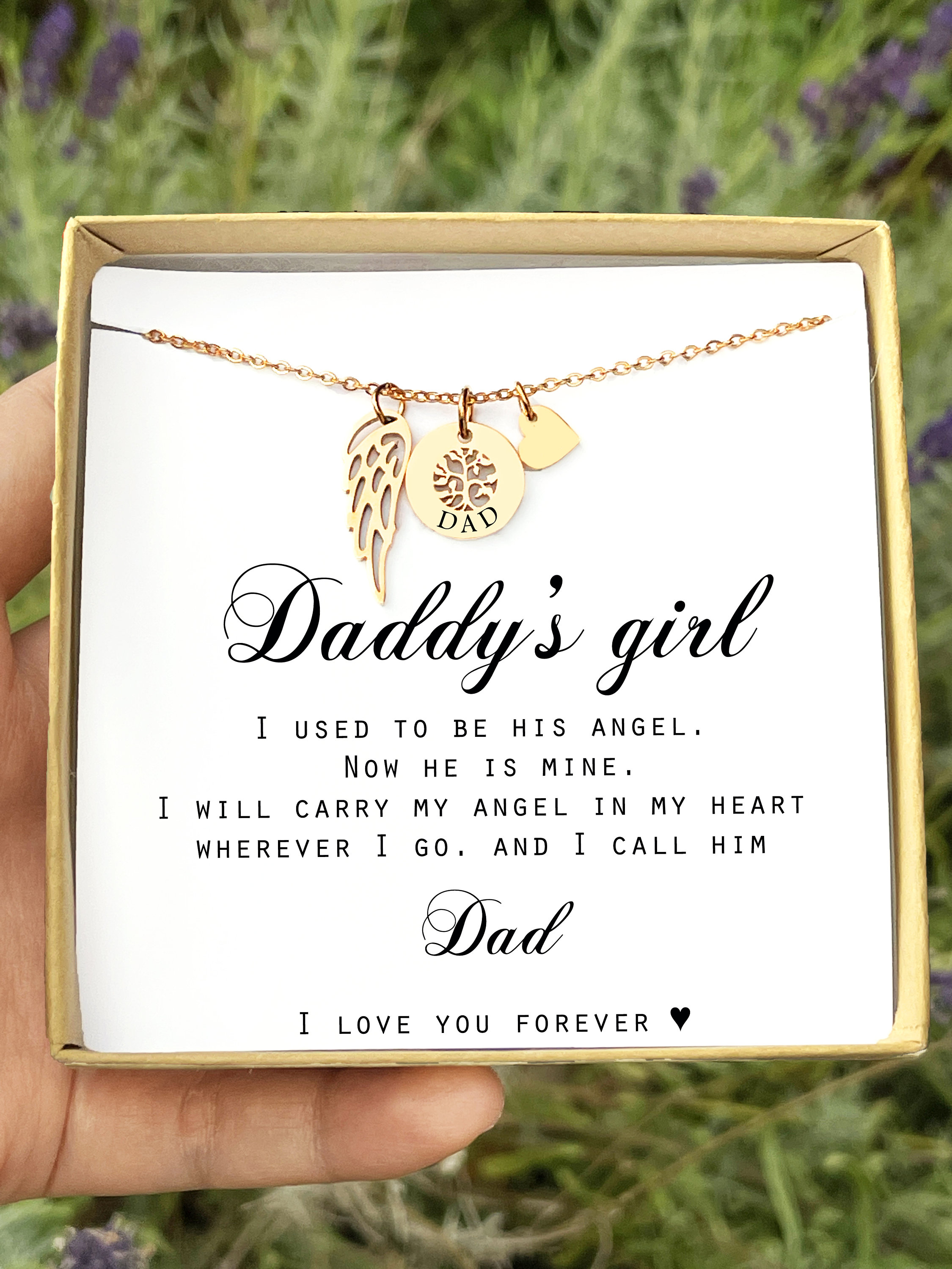 DADDY'S GIRL Loss of father memorial Gifts Loss of father gift Grief Gift Sympathy Dad remembrance Necklace personalized mothers day gift