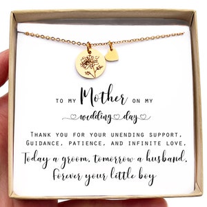 Mom Wedding Gift from Groom to mom wedding gift for Mom Mother of the Groom Gift from Son to Mom Gift jewelry Gift from Groom to Mother