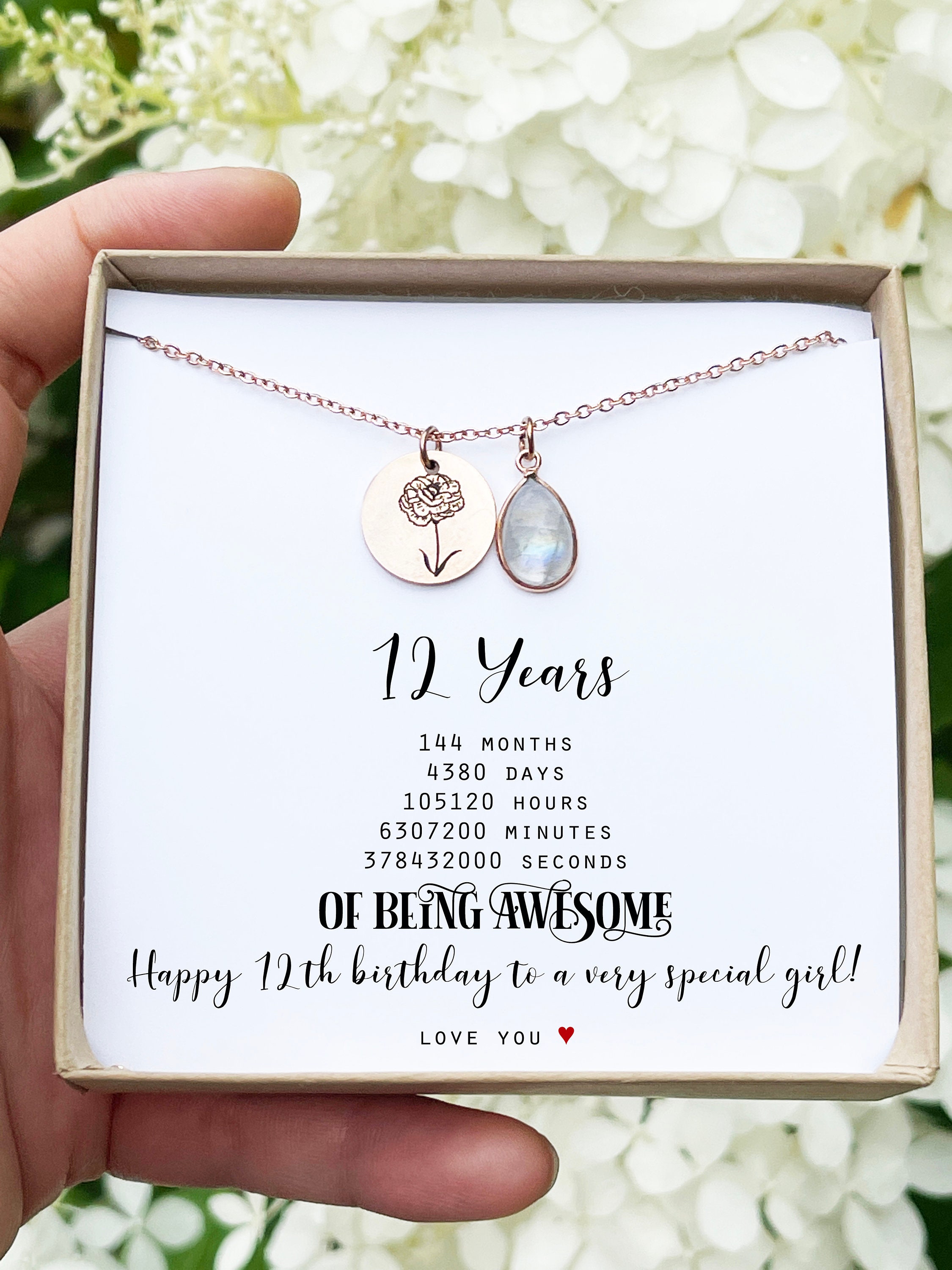 12th Birthday Girl Gift for 12 Year Old Girl Gifts for 12 Year Old, 12th  Birthday Gift for Her, Birthday Present for Girls, Personalised Uk 