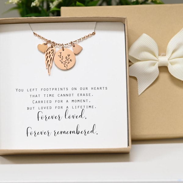 Personalized Miscarriage keepsake stillborn miscarriage gift for mom miscarriage necklace miscarriage remembrance Child loss remembrance