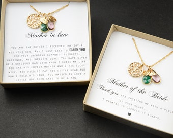 Mother in law gift,mother in law mother day gift ,mother in law wedding gift, mother in law necklace ,mother in law birthday gift,birthstone