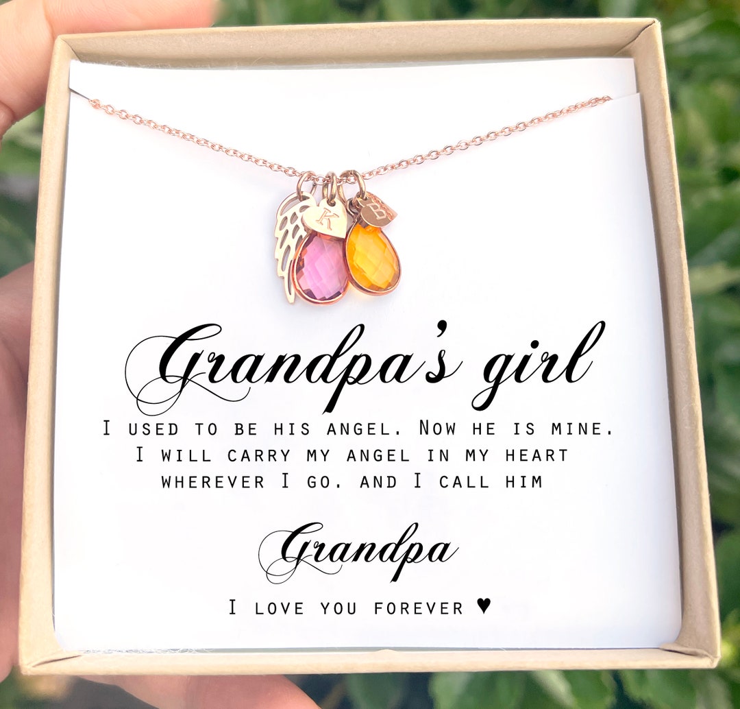 Grandpa's Girl Loss of Grandfather Grief Gift Remembrance Necklace
