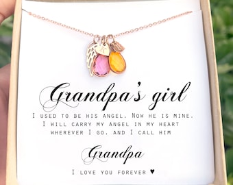 GRANDPA's Girl Loss of Grandfather Grief Gift Remembrance Necklace Sympathy Gift Grandparents Memorial Gift Keepsake Gift Sympathy Pass Away