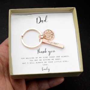 fathers keychain Father of the Bride Gift from Bride mother of the bride gift Father of the Bride Gift Father of the Bride Key chain image 1