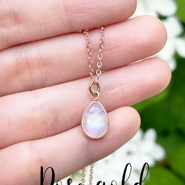 Mothers day gift Natural Moonstone Necklace Crystal Necklace June Birthstone Rough Stone Layering Necklace Natural Moonstone Stone Pendant