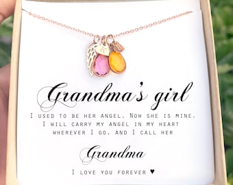 GRANDMA's Girl Loss of Grandmother Gift Grief Gift Grandma Remembrance Necklace Sympathy Gift Grandma Memorial Gift Necklace Gift Pass Away