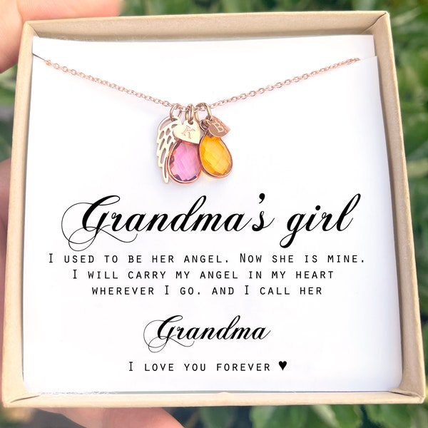 GRANDMA's Girl Loss of Grandmother Gift Grief Gift Grandma Remembrance Necklace Sympathy Gift Grandma Memorial Gift Necklace Gift Pass Away
