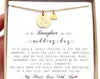 Personalized Birthstone Wedding Gift for Daughter –  Silver Necklace