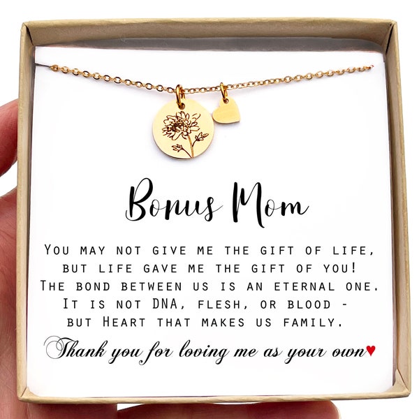 Bonus mom gift from bride Bonus mom necklace Stepmom wedding gift from the groom Dainty pearl necklace Christmas gift birthday gift for her