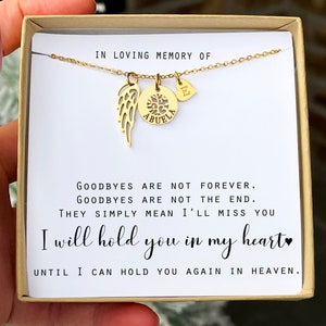 Goodbyes Loss of Grandmother Gift Grief Gift Grandma Remembrance Necklace Sympathy Gift Grandmother Memorial Gift Keepsake Gift Sympathy