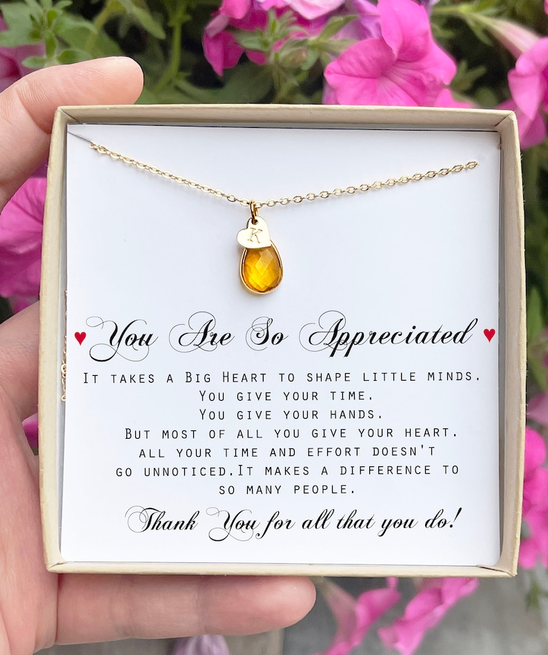 Personalized Preschool Teacher Gift for Pre-K Teacher Appreciation Gift Thank You Teacher Gift Necklace Minimalist Jewelry Gift apple image 7