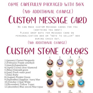 Custom Birthstone Bridesmaid Gifts Necklace Earrings - Etsy