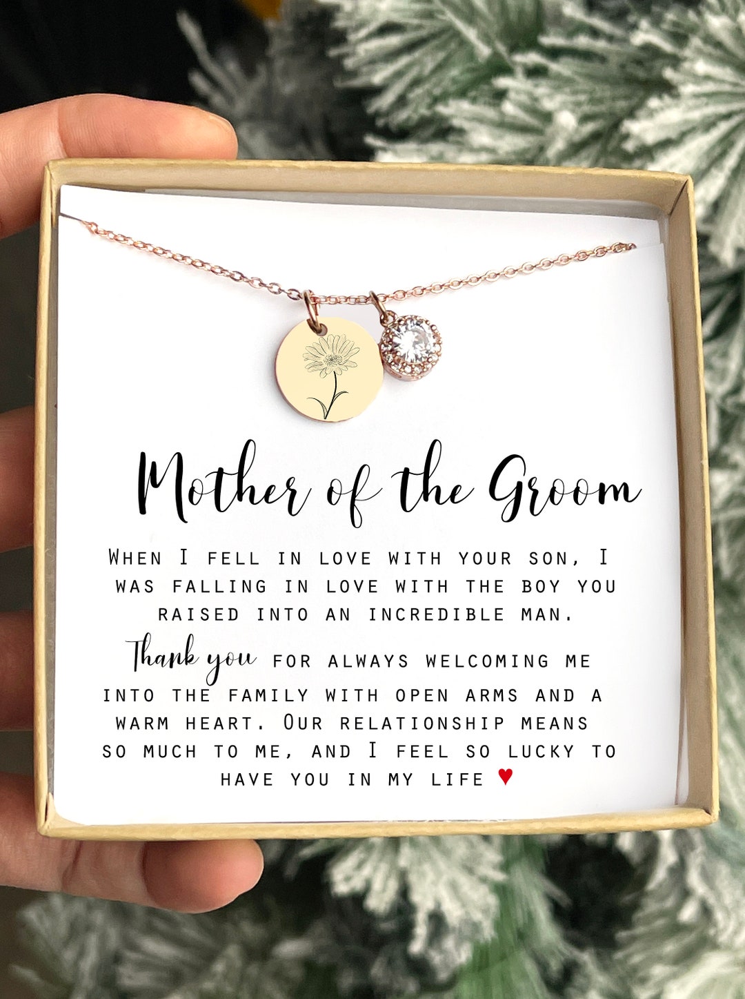 Personalized Mother in Law Gift Mother of the Groom Necklace Bonus Mom ...