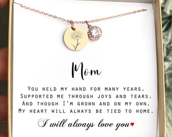 To My Mother on My Wedding Day Bride Mom Gift for Mother of The Bride Gift from Bride Gift from Daughter Necklace Gift Wedding Jewelry gift