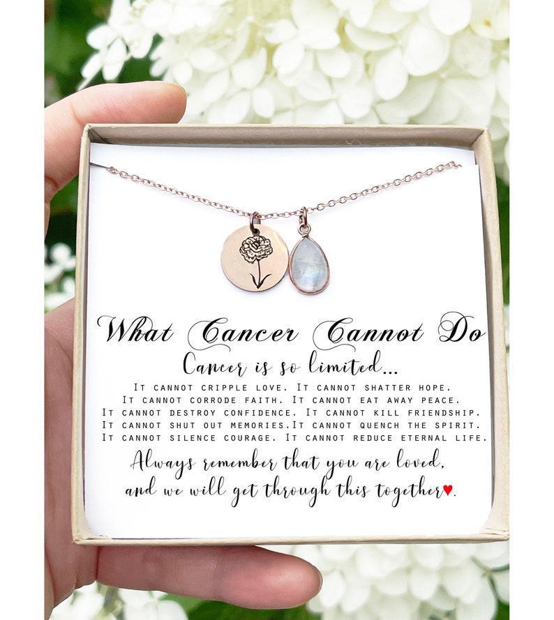 Cancer gifts for women Cancer Gift Cancer Necklace Cancer Awareness Cancer Jewelry Cancer Support Cancer Fighter Necklace Jewelry image 1