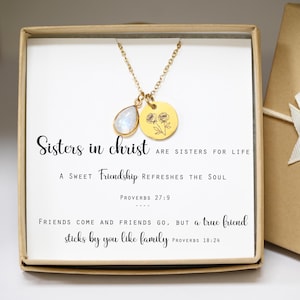 Sisters in Christ are SISTER FOR LIFE Christian Gifts for Religious Friends Church Members Thoughtful Christmas Gift for Woman   Jewelry