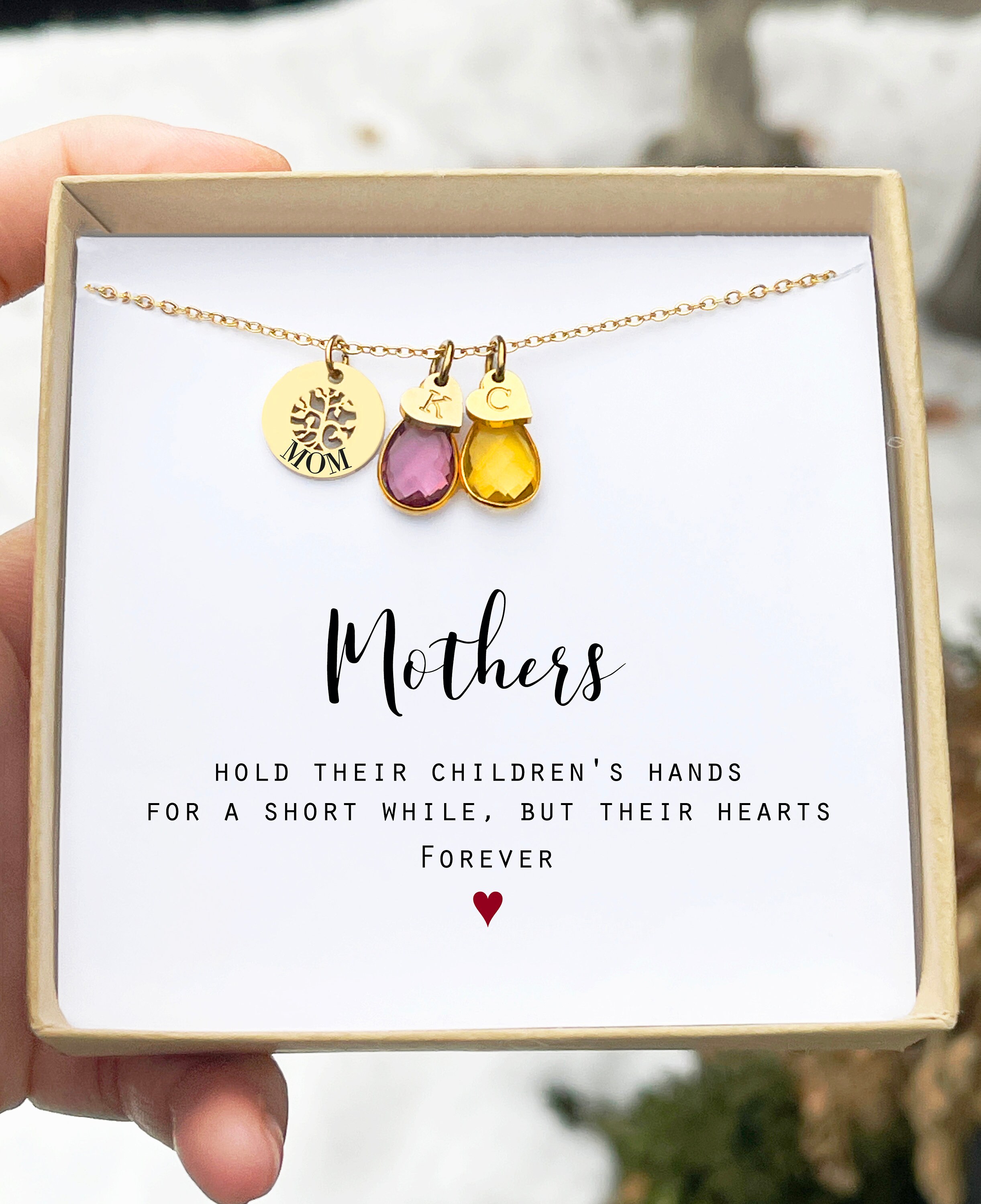 Mom Gift For Mother Gift Mothers Day Jewelry Personalized Gift For Her Aunt Grandma Bonus Mom Unbiological Mother Birthday Gift For Women
