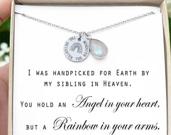 Rainbow Baby Gifts for Mom no rain no flowers necklace Encouragement gifts for her Strength gifts baby shower gift personalized new mom gift