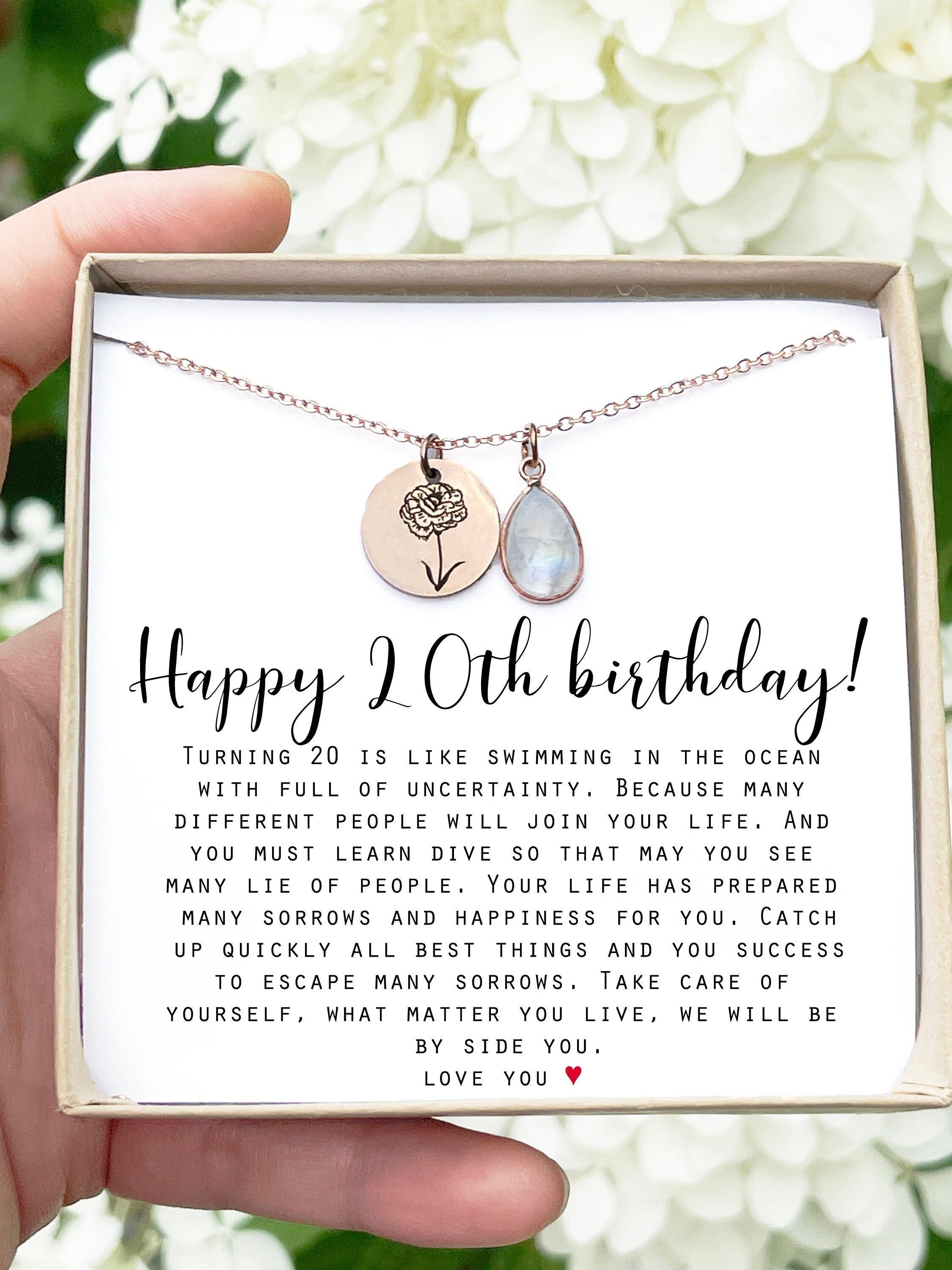 20th Birthday Gift, 20th Birthday Necklace: Birthday Gift, Two Decades, 20th  Birthday Gift Ideas, 20th Birthday Gift for Her, 20 Birthday 