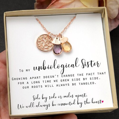 Unbiological Sister Soul Sister Necklace Best Friend Soul Sister Gift Birthday Gift Gift For Best Friend Best Friend Gift