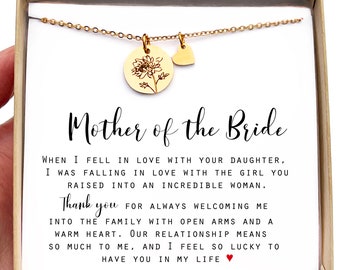 Personalized Gift for Mother of the Bride Gift from Groom Future Mother in Law Wedding Gift from Groom Bride Mother jewelry Gift from Groom