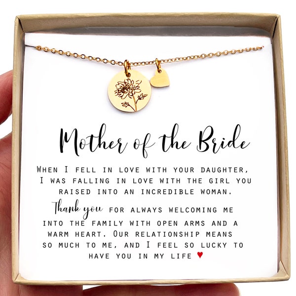 Personalized Gift for Mother of the Bride Gift from Groom Future Mother in Law Wedding Gift from Groom Bride Mother jewelry Gift from Groom