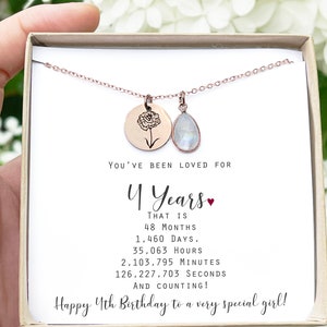 4th birthday girl Happy 4th birthday gift for kid Fourth Birthday Necklace Gift for 4 year old girl 4th Golden Birthday Happy 4th Golden kid