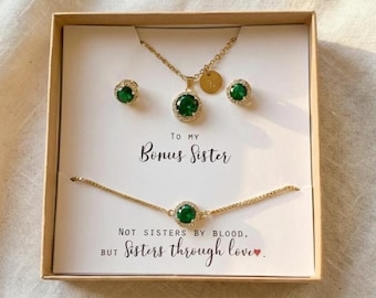 emerald green gold Sister in law gift for sister in law Sister in law jewelry Sister in law birthday gift Future Sister In Law Bonus Sister