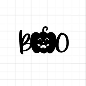 Halloween Boo Pumpkin Vinyl Decal
