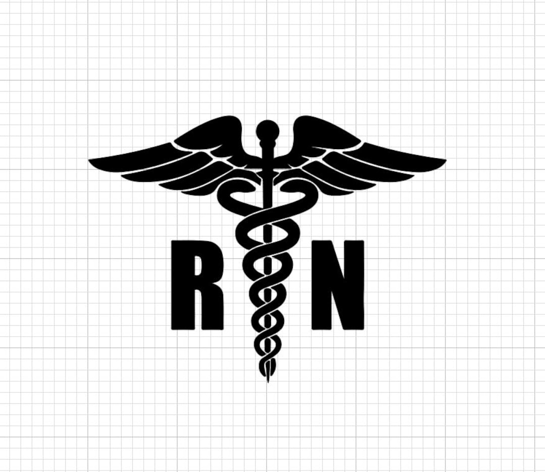 Medical Sign Rn Registered Nursing Medical Symbol Decal - Etsy