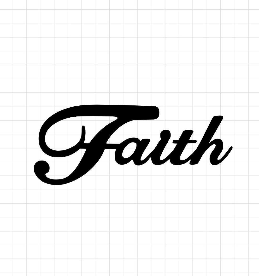 Faith Vinyl Decal Etsy
