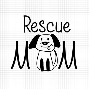 Rescue Dog Mom Vinyl Decal