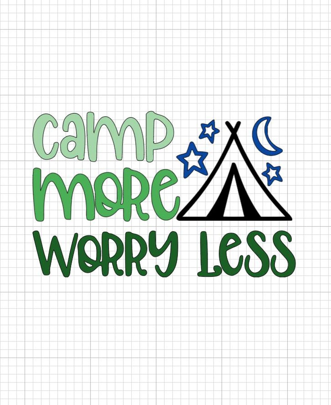 Camp More Worry Less Vinyl Decal - Etsy