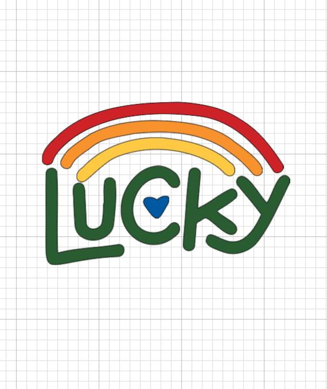 Lucky Rainbow Vinyl Decal - Etsy