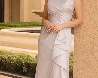 Formal Satin Gown for Bridesmaids or Mother of the Bride Size 12 NWT