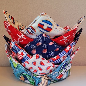 Large American Patriotic Bowl Cozy, Bowl Cozies, Coaster First Responder, 4th of July,  Flag, Microwavable Bowl Cozy, Hot Pad, Soup Holder