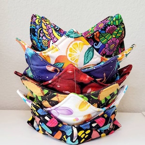 Choose Your Own Bowl Cozy One Customized Fabric Bowl Cozy/Soup Bowl Cozy/Hot Pad/ Bowl Holder/Gift/ Microwaveable/Reversible/Cozies/Quilted