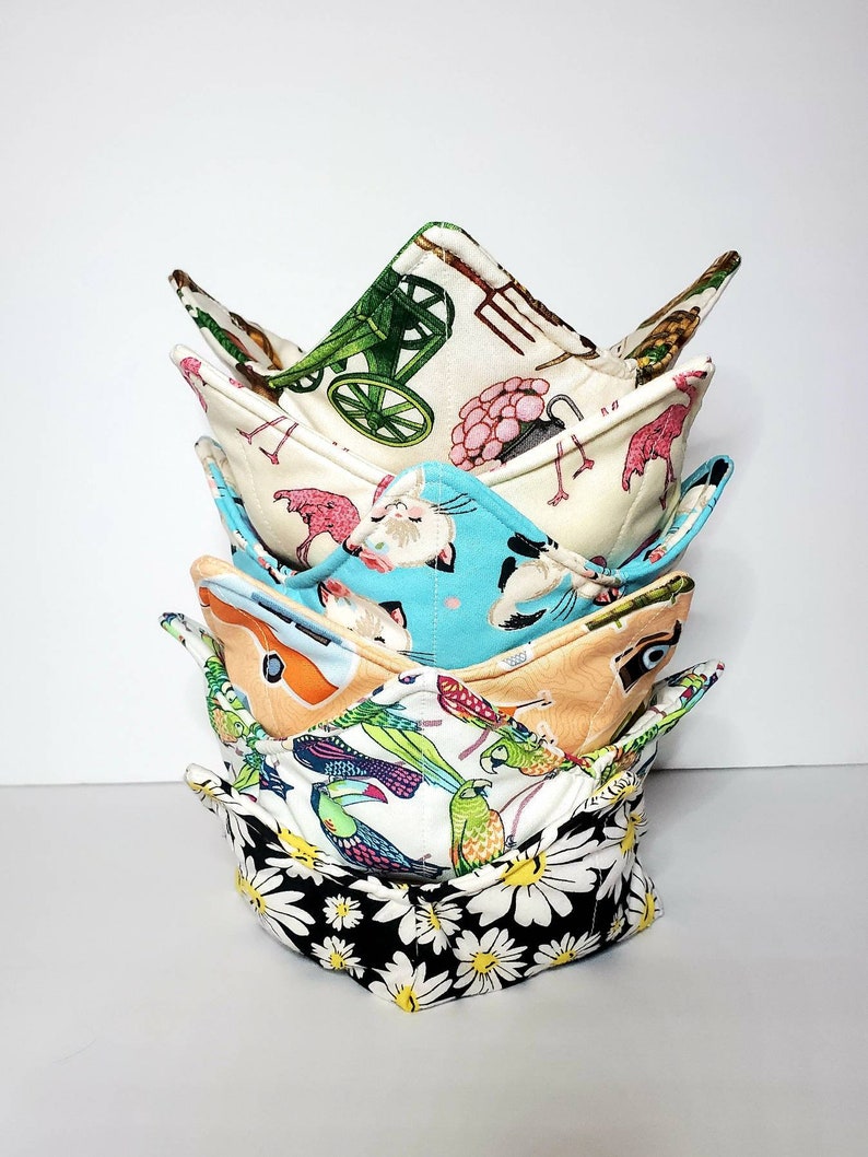 Choose Your Own Bowl Cozy One Customized Fabric Bowl image 1