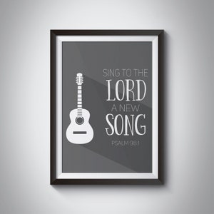 Sing to the Lord | Psalm 98:1 | Christian printable | Bible verse | Wall decor | Digital Download