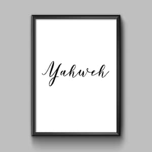 Yahweh | Christian printable | Custom color | Wall decor | Digital Download
