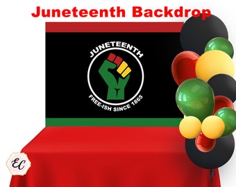 Juneteenth Fotohintergrund Banner 109 X 180 Cm – Pan African American Feierdekoration Für Zuhause & Partys