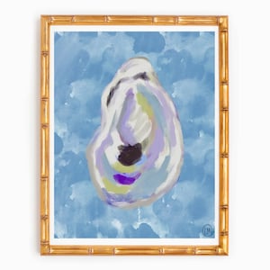 Oysters “Harbor Town” Abstract Art Watercolor Print