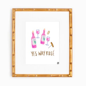 Rose Wine Pun Art Print