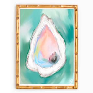 Oysters “Edisto” Abstract Art Watercolor Print