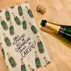 Tea Towel Champagne Pun