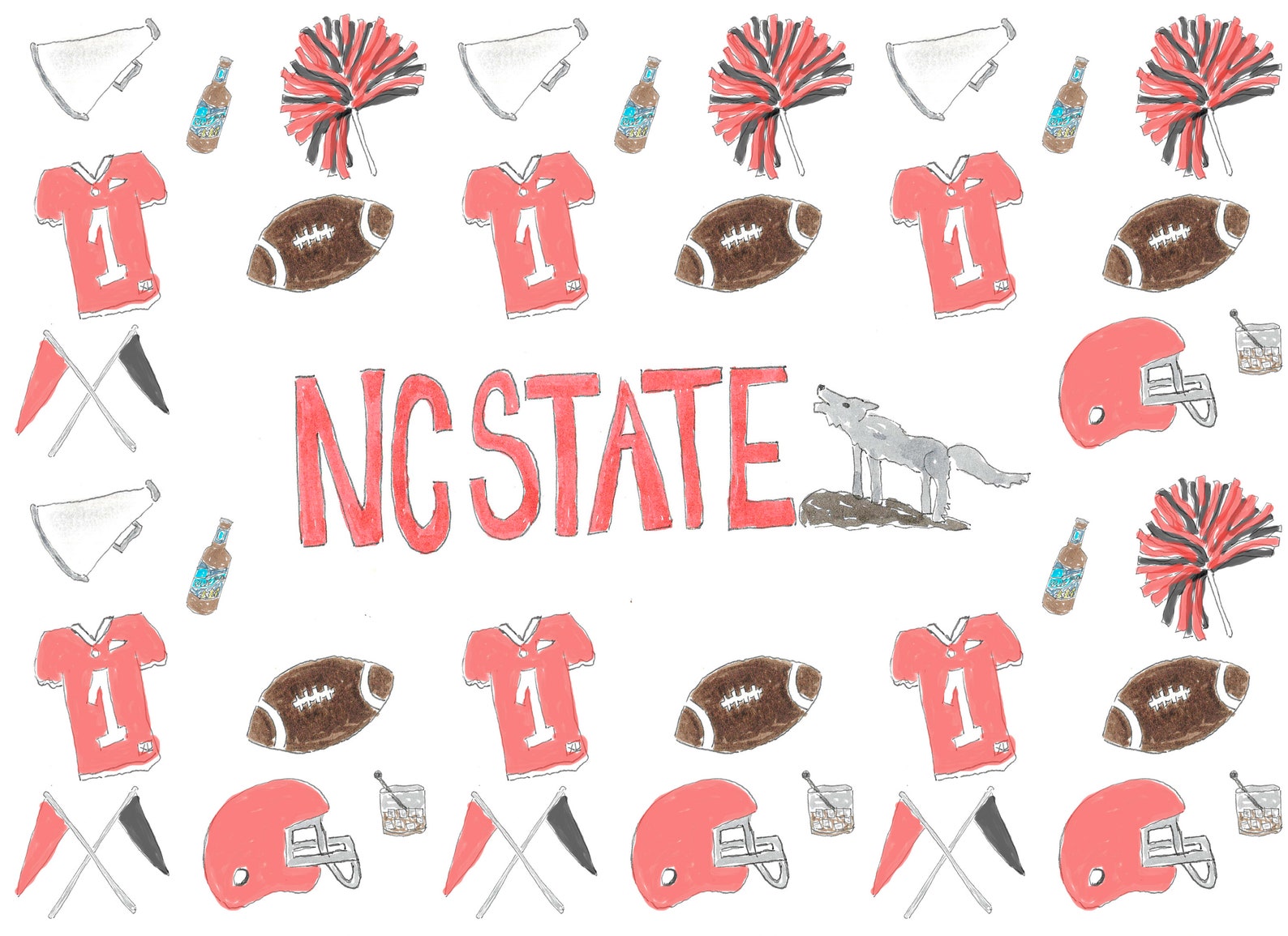 North Carolina State University Gartenflagge – NCSU Wolfpack Fan-Banner Aus Polyester