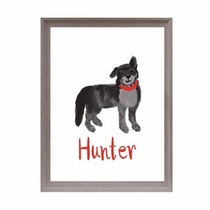 Custom Dog Print- Choose the Breed and Name