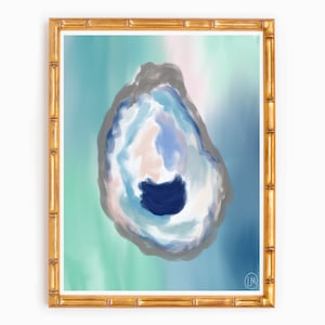 Oysters “Moonstone” Abstract Art Watercolor Print